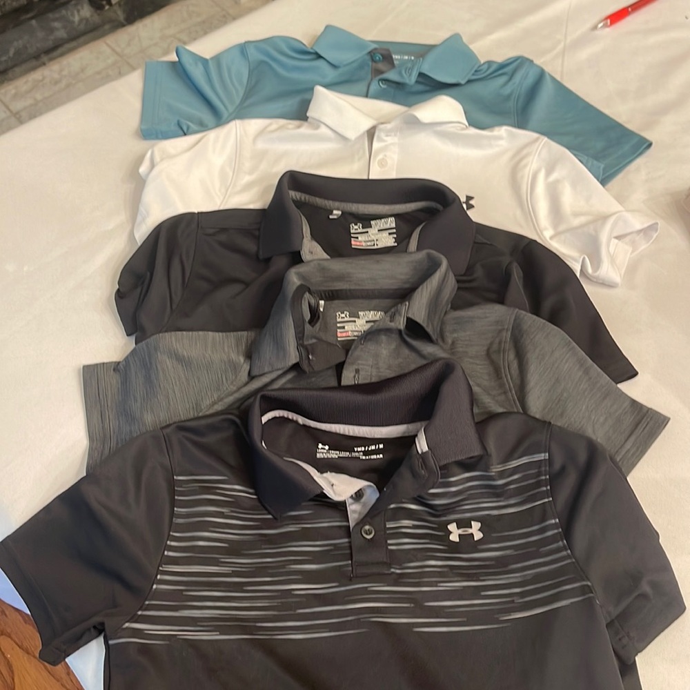 Under armor polo boys medium LOT